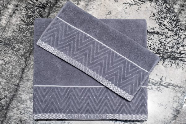 119VAL-01117 Полотенце Орсетто графит 50*90 — изображение 4