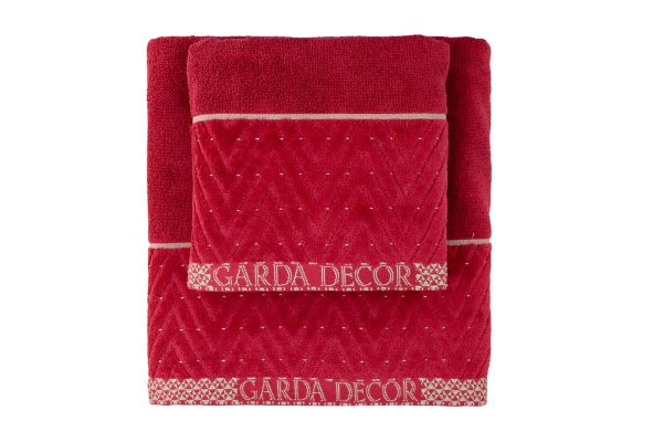 119VAL-11148 Полотенце Орсетто бордовое 70*140 — изображение 3