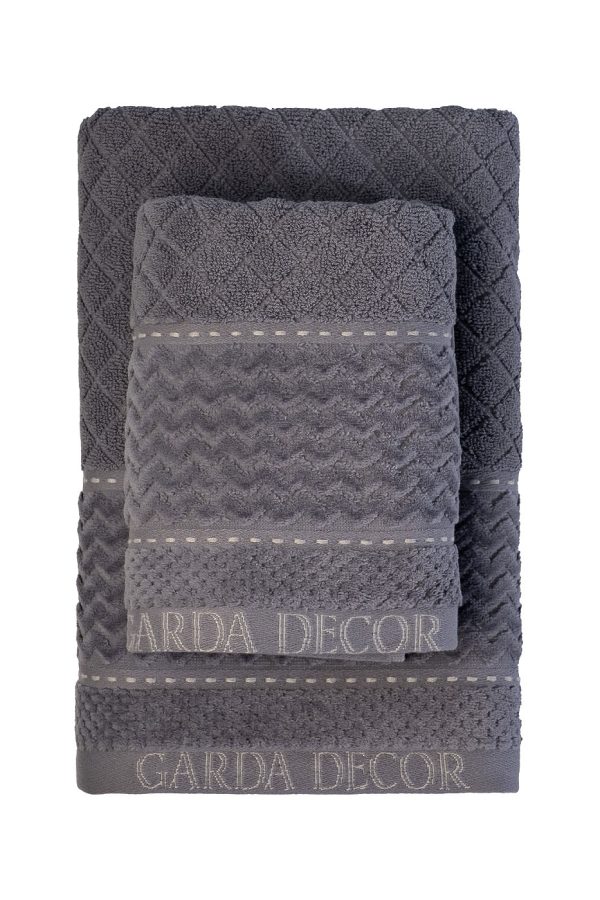 119VAL-ARG70140-POL SER Полотенце Наполи серое 70*140 — изображение 3