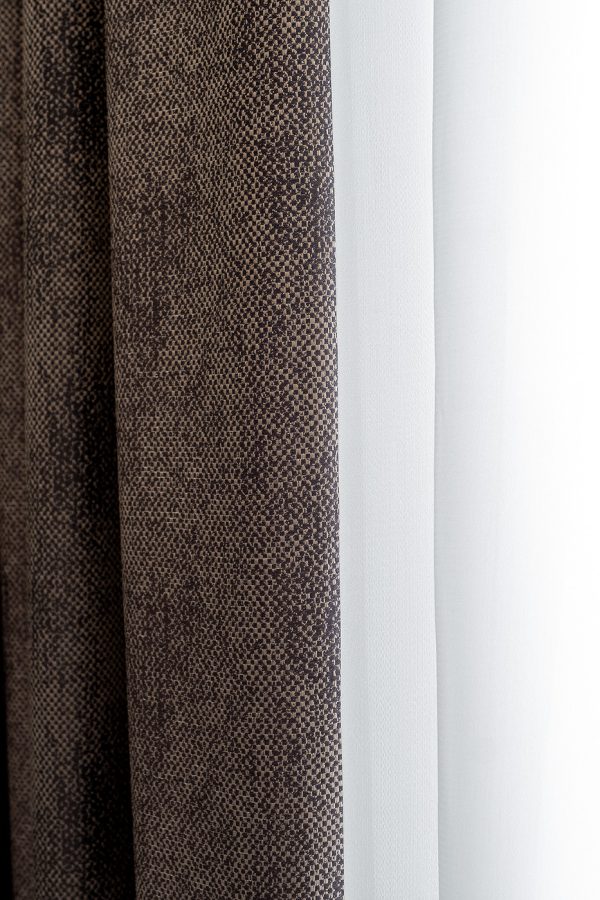 121GD-00002 Портьера FIJI коричневая 275*260см — изображение 2