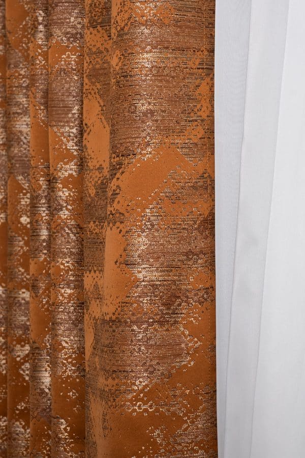 121GD-00006 Портьера Bromley оранжевый 275*260 — изображение 3