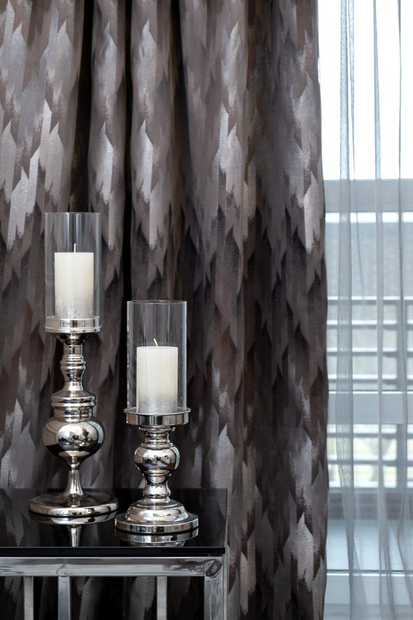 121GD-03603 Портьера CASCADA серая 275*260 — изображение 3