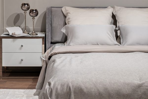 121GD-12112 Покрывало Gloss серое 260*260 — изображение 2