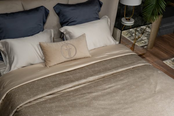 121GD-12114 Покрывало Gloss бежевое 260*260 — изображение 4