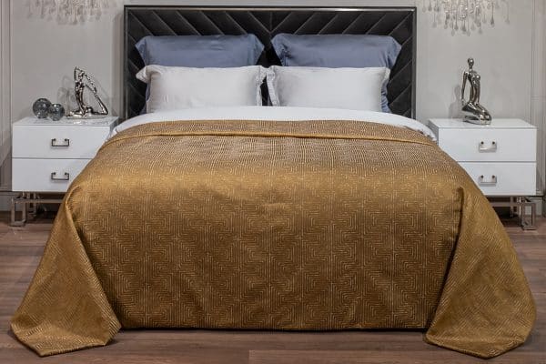 121GD-12115 Покрывало Gloss горчичное 260*260