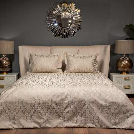 121GD-12125 Комплект Emotion бежевый( покрывало 260*260 и 2 наволочки 50*70)