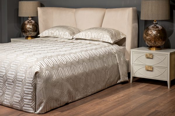 121GD-12126 Комплект Artdeco серый( покрывало 260*260 и 2 наволочки 50*70) — изображение 3