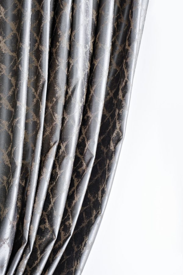 121GD-GAB1306-PORT SER Портьера TRENTO серая  275*260см — изображение 2