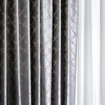 121GD-GAB1306-PORT SER Портьера TRENTO серая  275*260см