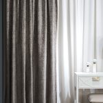 121GD-TEL07-PORT SER Портьера BARI серебряная 275*260см