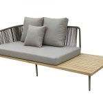 129KN-03047 Диван трехместный левосторонний "BAYLEY" уличный серый 220*84*75см