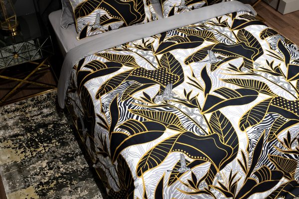 130HB-00001 Пододеяльник Тропики принт 230*210 золото/серый — изображение 4