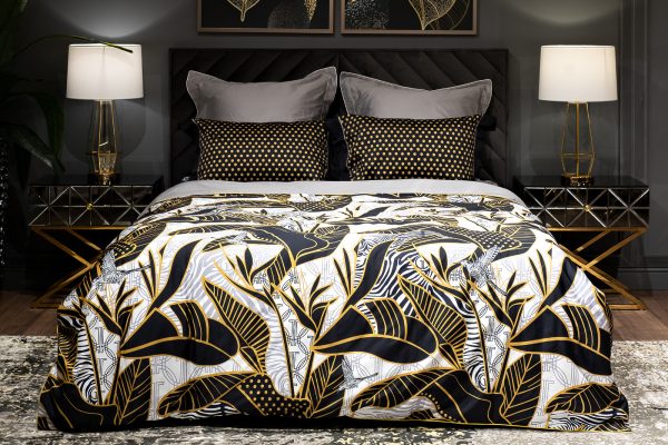 130HB-00002 Пододеяльник Тропики принт 215*150 золото/серый — изображение 2