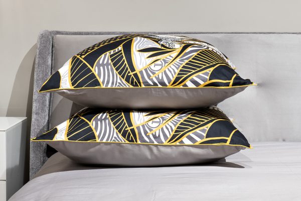 130HB-00009 Комплект наволочек Тропики 70*70 золото/серый (2шт)