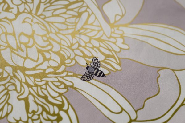 130HB-00022 Пододеяльник сатин принт Пионы серый 215*150 — изображение 4