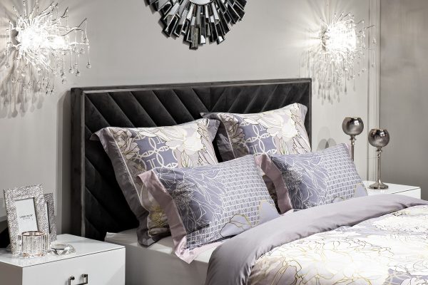 130HB-00029 Комплект наволочек сатин принт Пионы серый  70*70(2шт) — изображение 4