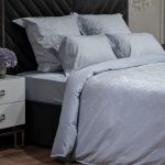 130HB-00033 Простыня сатин голубой 240*250