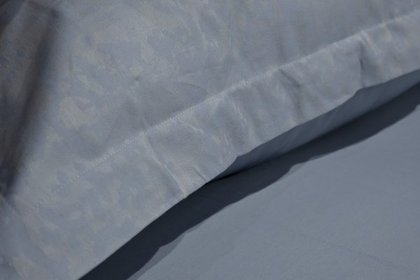 130HB-00037 Простыня на резинке сатин голубой 180*200*30 — изображение 4