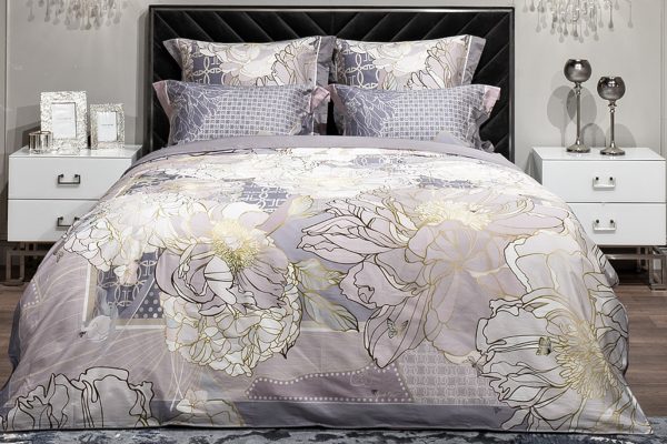 130HB-00212 Комплект наволочек сатин принт Пионы розовый  50*70(2шт) — изображение 2