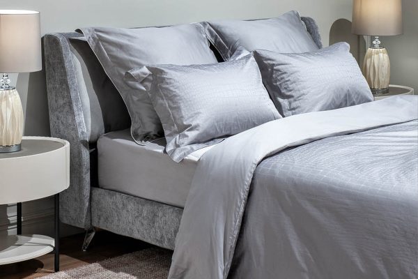 130HB-DC215150-POD JAC SER Пододеяльник сатин жаккард Серпенте серый 215*150 — изображение 2