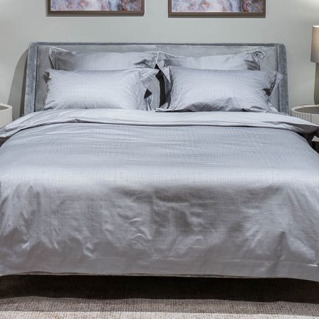 130HB-DC215150-POD JAC SER Пододеяльник сатин жаккард Серпенте серый 215*150