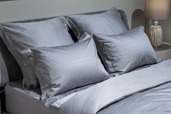 130HB-DC220200-POD JAC SER Пододеяльник сатин жаккард Серпенте серый 200*220 — изображение 3