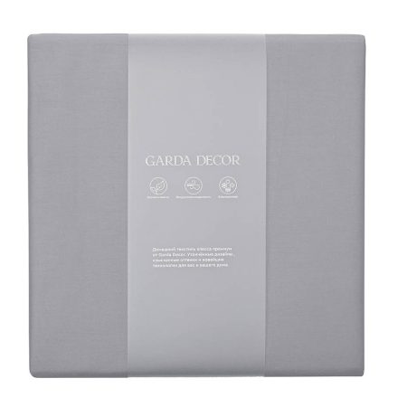 130HB-FSH18030 -PROS RES SER Простыня на резинке сатин серый 180*200*30