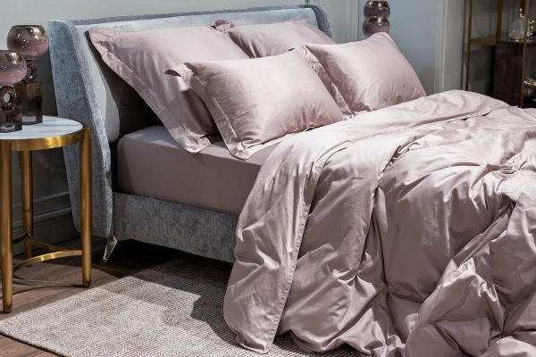 130HB-FSH18030-PROS ROS Простыня на резинке сатин пудреная роза 180*200*30 — изображение 5