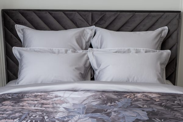 130HB- PC5070-NAV SER Комплект наволочек сатин серый 50*70(2шт) — изображение 2