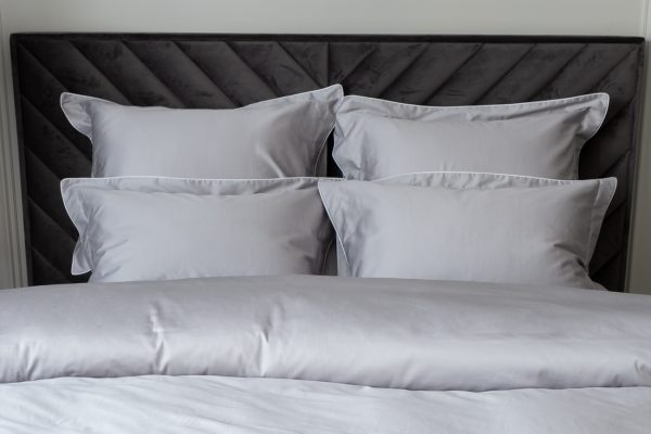 130HB- PC7070-NAV SER Комплект наволочек сатин серый 70*70(2шт) — изображение 3