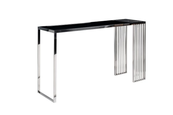 13RX-50340 Консоль черн.стекло/серебро 140*40*80 см — изображение 2
