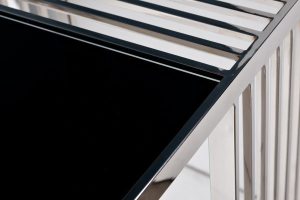 13RX-50340 Консоль черн.стекло/серебро 140*40*80 см — изображение 3