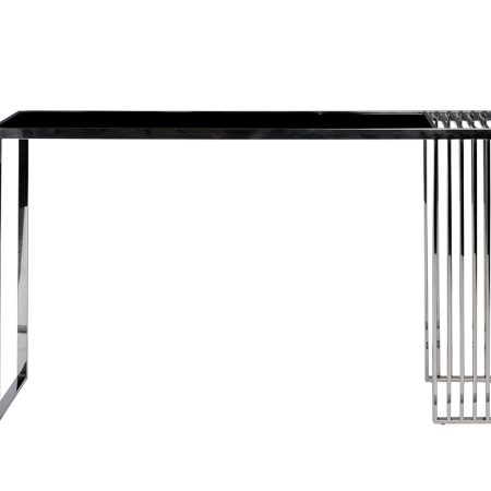 13RX-50340 Консоль черн.стекло/серебро 140*40*80 см
