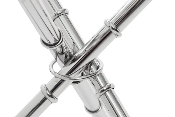 13RX6035-SILVER-Стол журнальный стекло прозр./серебро d50*50см — изображение 2