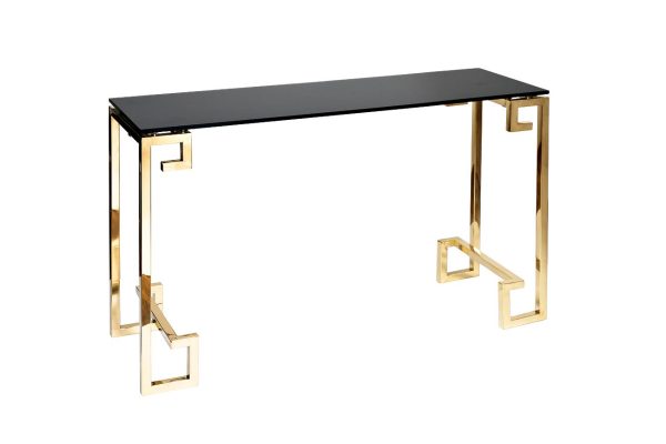 13RXC3049-GOLD Консоль черное стекло/золото 120*40*78см — изображение 2