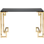 13RXC3049-GOLD Консоль черное стекло/золото 120*40*78см
