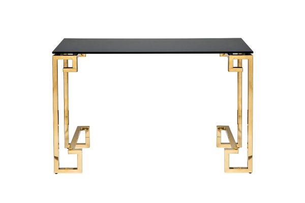 13RXC3049-GOLD Консоль черное стекло/золото 120*40*78см