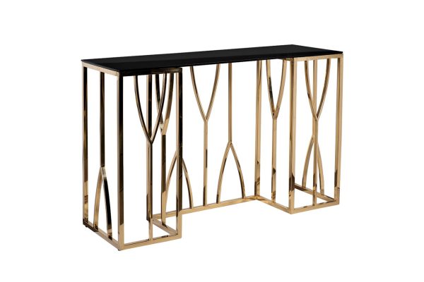 13RXC3102-GOLD Консоль стекло черн./золото 120*40*78см — изображение 2