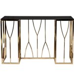 13RXC3102-GOLD Консоль стекло черн./золото 120*40*78см
