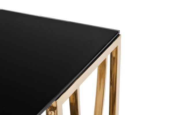 13RXC3102-GOLD Консоль стекло черн./золото 120*40*78см — изображение 3