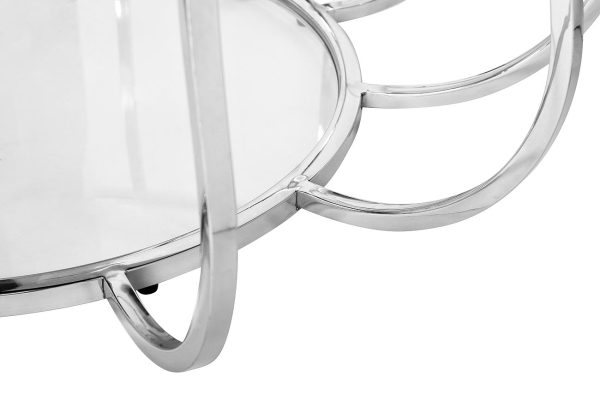 13RXCT4033-SILVER Стол журнальный стекло прозр./серебро d100*45 — изображение 2