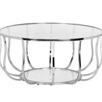 13RXCT4033-SILVER Стол журнальный стекло прозр./серебро d100*45