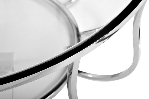 13RXCT4033-SILVER Стол журнальный стекло прозр./серебро d100*45 — изображение 3