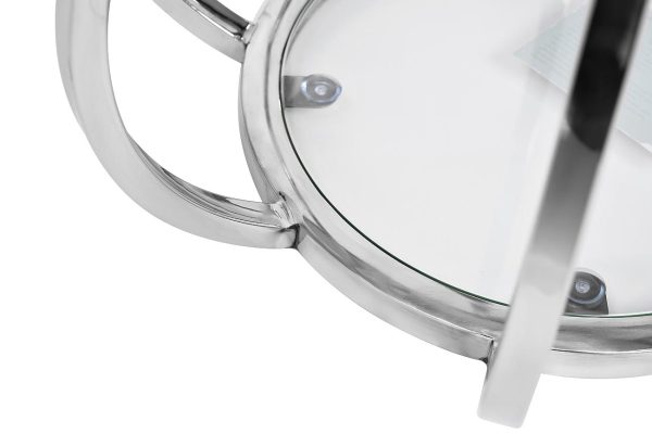 13RXET4037-SILVER Стол журнальный стекло прозр./серебро d50*60см — изображение 3