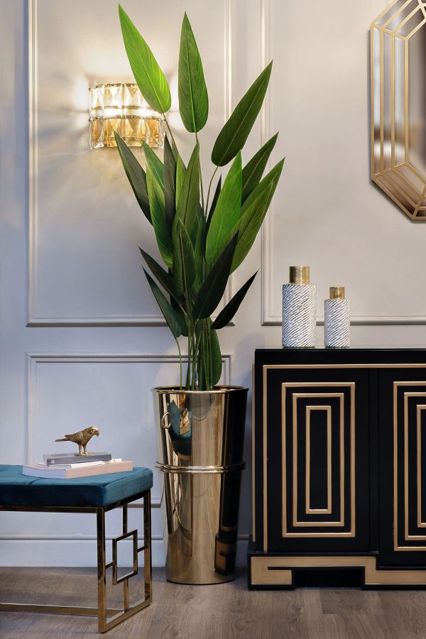 13RXFP3117-GOLD Кашпо высокое напольное цвет золото d.35*70см — изображение 4