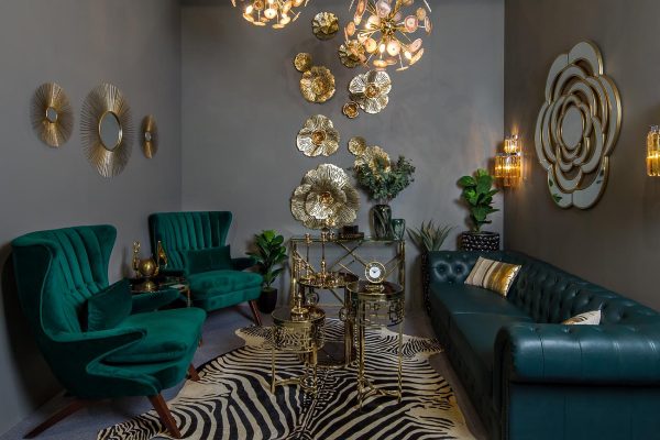 13RXFS5080L-GOLD Стол журнальный стекло коричн./золото d35*70см — изображение 5