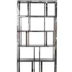 13RXSH3052-SILVER Стеллаж стекло черн./серебро 100*38*200см