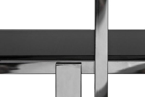 13RXSH3052-SILVER Стеллаж стекло черн./серебро 100*38*200см — изображение 3