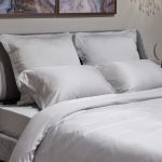 144HF-10306 Простыня на резинке тенсель серая 160*200*30