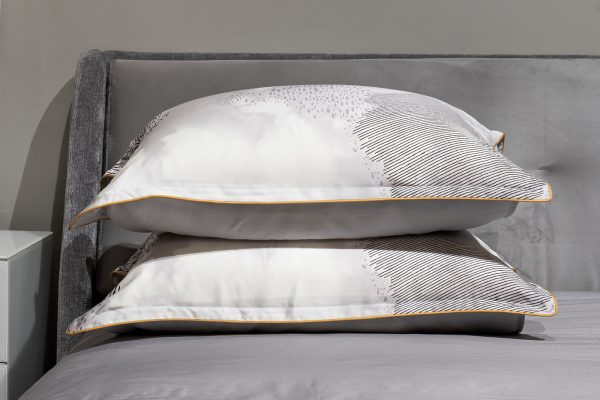 144HF-10309 Комплект наволочек Нувола принт тенсель серый 70*70 (2шт)